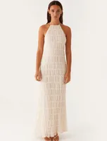 Spring And Summer Hot Women's Sexy Fashion Neck Strap Pleated Lace Vacation Style Dress sku image 16