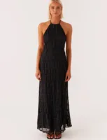 Spring And Summer Hot Women's Sexy Fashion Neck Strap Pleated Lace Vacation Style Dress sku image 6