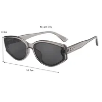 Casual Luxurious Romantic Oval PC UV400 Protection Resin Oval Frame Full Frame Glasses sku image 5