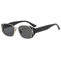 Casual Solid Color Ac Gradient Tinted Lenses Square Full Frame Glasses main image 4