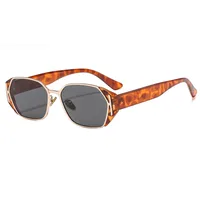 Casual Solid Color Ac Gradient Tinted Lenses Square Full Frame Glasses main image 3