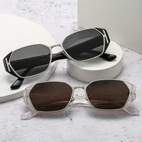 Casual Solid Color Ac Gradient Tinted Lenses Square Full Frame Glasses main image 1
