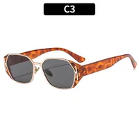 Casual Solid Color Ac Gradient Tinted Lenses Square Full Frame Glasses sku image 3