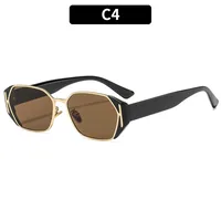 Casual Solid Color Ac Gradient Tinted Lenses Square Full Frame Glasses sku image 4