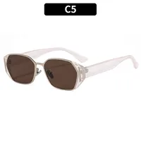 Casual Solid Color Ac Gradient Tinted Lenses Square Full Frame Glasses sku image 5
