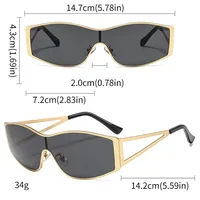 Casual Geometric Pc Special-Shaped Mirror Full Frame Glasses main image 5