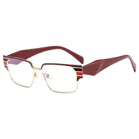 Casual Solid Color Ac Square Full Frame Glasses main image 5
