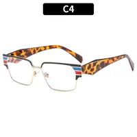 Casual Solid Color Ac Square Full Frame Glasses sku image 4