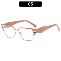 Casual Solid Color Ac Square Full Frame Glasses sku image 5