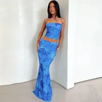 Holiday Travel Women's Elegant Vacation Sexy Flower Spandex Polyester Skirt Co-ord Set Shorts Sets main image 2