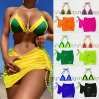 Women's Sexy Beach Multicolor 3 Pieces Set Swimwear main image 1