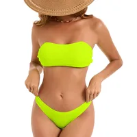 Women's Solid Color 2 Pieces Set Swimwear sku image 2