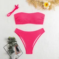 Women's Solid Color 2 Pieces Set Swimwear sku image 15