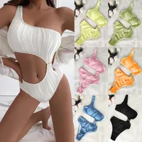 Women's Sexy Beach Stripe Hollow Out 1 Piece One Piece Swimwear main image 1