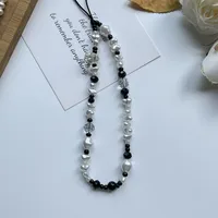 Artificial Crystal Artificial Pearl Plastic Irregular Elegant Sweet Mobile Phone Lanyard Phone Cases main image 3
