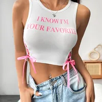 Women's T-shirt Sleeveless T-Shirts Sexy Letters/Numbers/Text main image 1