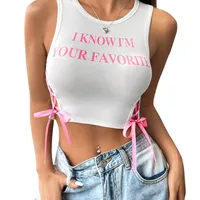 Women's T-shirt Sleeveless T-Shirts Sexy Letters/Numbers/Text main image 5