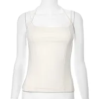 Women's Vest Sleeveless T-Shirts Sexy Solid Color sku image 2