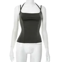 Women's Vest Sleeveless T-Shirts Sexy Solid Color sku image 7