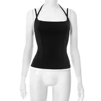 Women's Vest Sleeveless T-Shirts Sexy Solid Color sku image 4