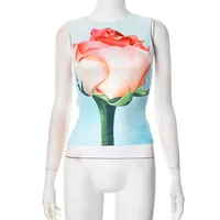 Women's T-shirt Sleeveless T-Shirts Sexy Printing sku image 3
