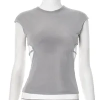 Women's T-shirt Short Sleeve T-Shirts Wind British Style Solid Color sku image 2