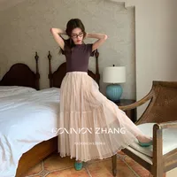 Summer CZZHANG New-style Luli-style Multi-color Niche All-match Simple Basic Short-sleeved T-shirt For Women A10099 main image 4