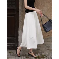 Rongtai Heavy Industry Gradient Organ Pleat Texture Wood-ear Edge Loosening Waist A- Shape Skirt Women's Spring And Summer  New main image 2