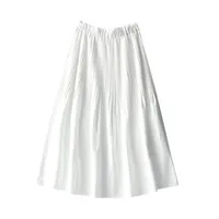 Rongtai Heavy Industry Gradient Organ Pleat Texture Wood-ear Edge Loosening Waist A- Shape Skirt Women's Spring And Summer  New main image 5