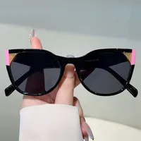 Elegant Streetwear Color Block PC UV400 Protection Cat Eye Full Frame Glasses main image 6