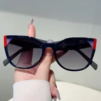 Elegant Streetwear Color Block PC UV400 Protection Cat Eye Full Frame Glasses main image 7