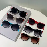 Elegant Streetwear Color Block PC UV400 Protection Cat Eye Full Frame Glasses main image 2