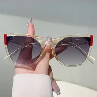 Elegant Streetwear Color Block PC UV400 Protection Cat Eye Full Frame Glasses main image 8