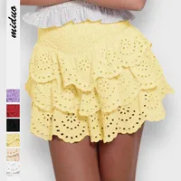 Spring And Summer New Fashion Hollow Cake Skirt Stitching Solid Color All-match High-end Skirt main image 1
