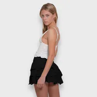 Spring And Summer New Fashion Hollow Cake Skirt Stitching Solid Color All-match High-end Skirt main image 3