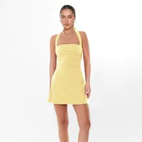 Foreign Trade Europe And The United States New Sexy Lace-up Backless Neck Pleated Short High-end Dress Spring And Summer main image 4