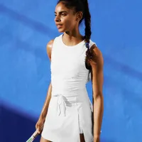 Spring And Summer  Casual Lace-up Split Backless Sexy Sports Tennis Dress Women main image 3