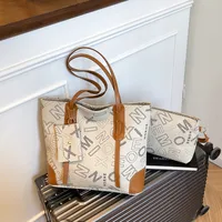 Women's Foreign Trade Bags  New Shoulder Bag Retro Fashion Casual Tote Bag Women's Simple Large Capacity Handbag sku image 5