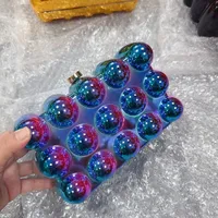 Acrylic Bag  New  Shoulder Fashion Design Women's Chain Egg Bag Box Bag sku image 9