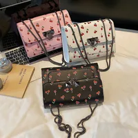 New Fresh Cherry Print Western Style Summer Cute Trendy Sweet New Style Fashion Crossbody Shoulder Bag main image 1