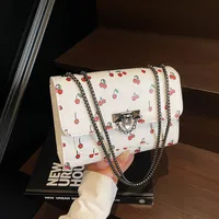 New Fresh Cherry Print Western Style Summer Cute Trendy Sweet New Style Fashion Crossbody Shoulder Bag main image 2