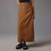American Style Retro Straight Long Dress Autumn High-end Sense Pocket Skirt Commuter Style Solid Color Elegant Casual Workwear Skirt sku image 20