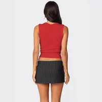 Women's  Spring And Summer New Casual Vest Knitted Button T-shirt Fashion Elegant Top For Women main image 3