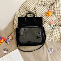 New Painful Bag Baby Bag Big Food Girl Casual Handbag College Student Shoulder Crossbody Bag Folding Ear Women's Bag sku image 3