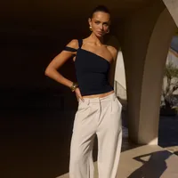 Summer New Sexy Spice Girl  Irregular Collar Fashionable Short Navel Design Sense Vest Top For Women sku image 17
