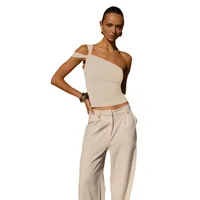 Summer New Sexy Spice Girl  Irregular Collar Fashionable Short Navel Design Sense Vest Top For Women main image 5