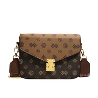 Fashionable Shoulder Bag Simple Fashion Retro Women Bag  New Personal Leisure Texture Western Style Crossbody Small Square Bag sku image 1