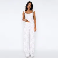 Lace Digital Printing Sling Casual Pants Two-Piece Women's Summer Suit Women's Casual Wear sku image 7