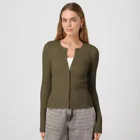 Y2K Fashion Women's Crewneck Autumn New Top Long Sleeve Button Slim Fit Thread Solid Color Jacket main image 4