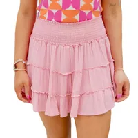 Comfortable Casual Holiday Style Lotus Leaf Skirt Solid Color Tight Waist Cotton Skirt Summer Women's High-end Sense main image 5